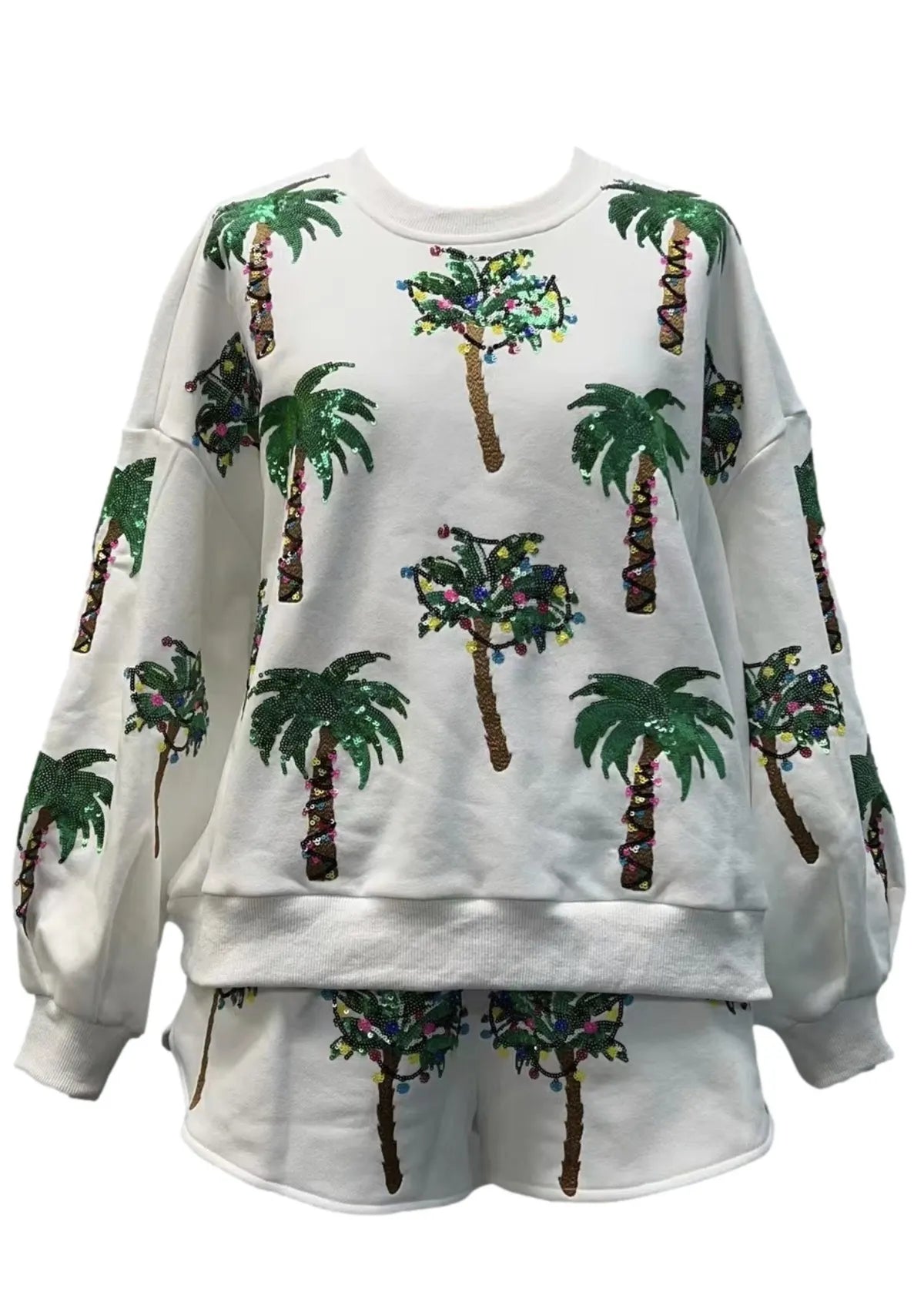 Preppy Christmas Palm Tree Sweatshirt